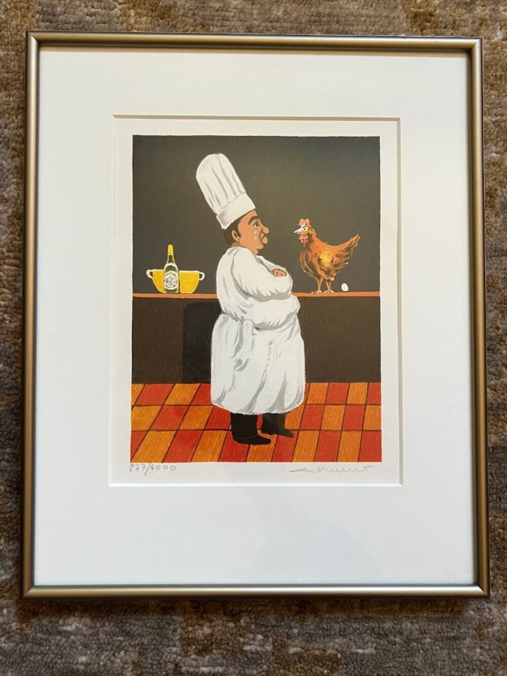 Guy Buffet Limited Edition Lithograph Print, Framed, Signed, Matted & Numbered.
